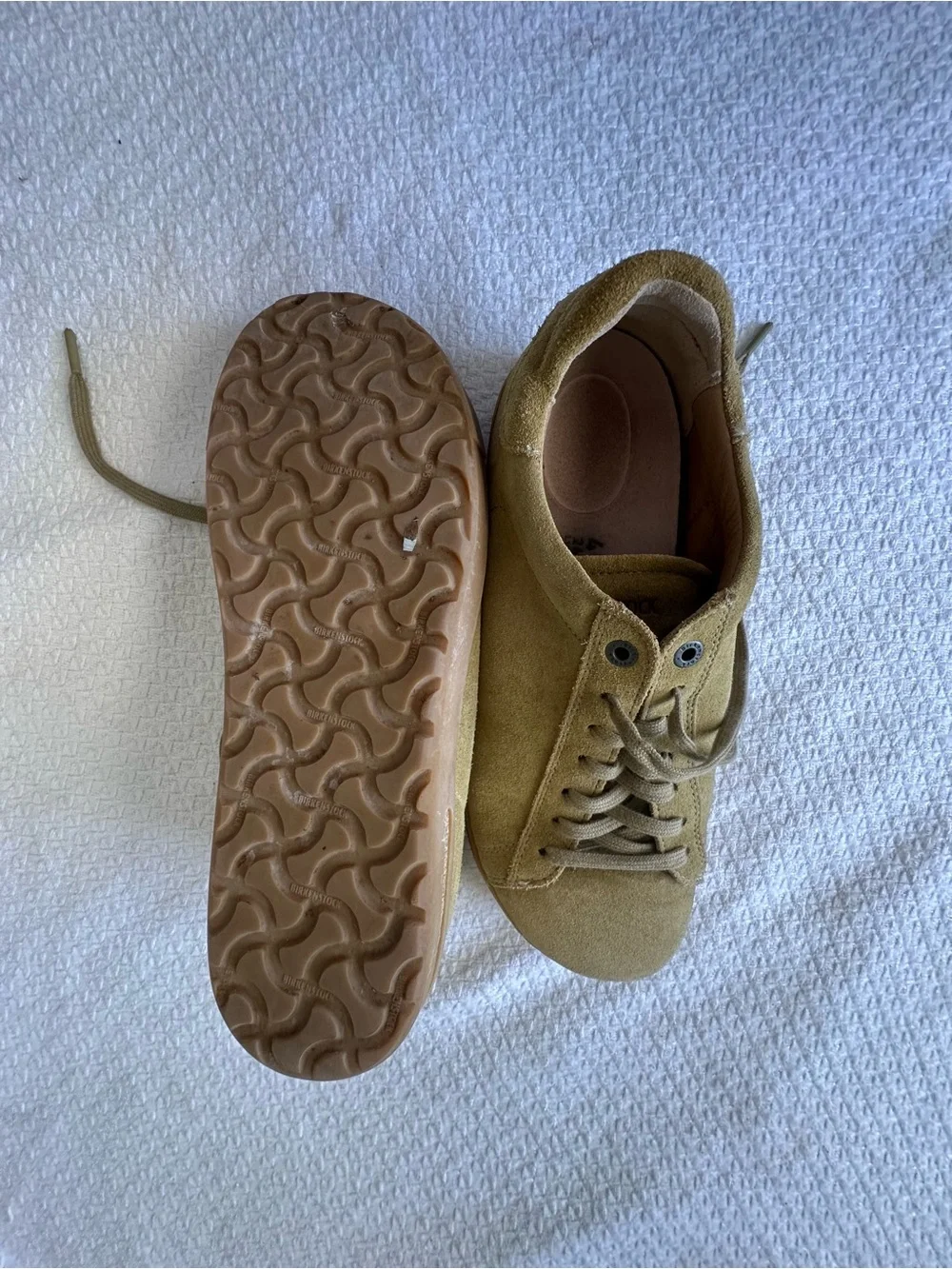 Birkenstock Women’s Suede Sneakers in Tan